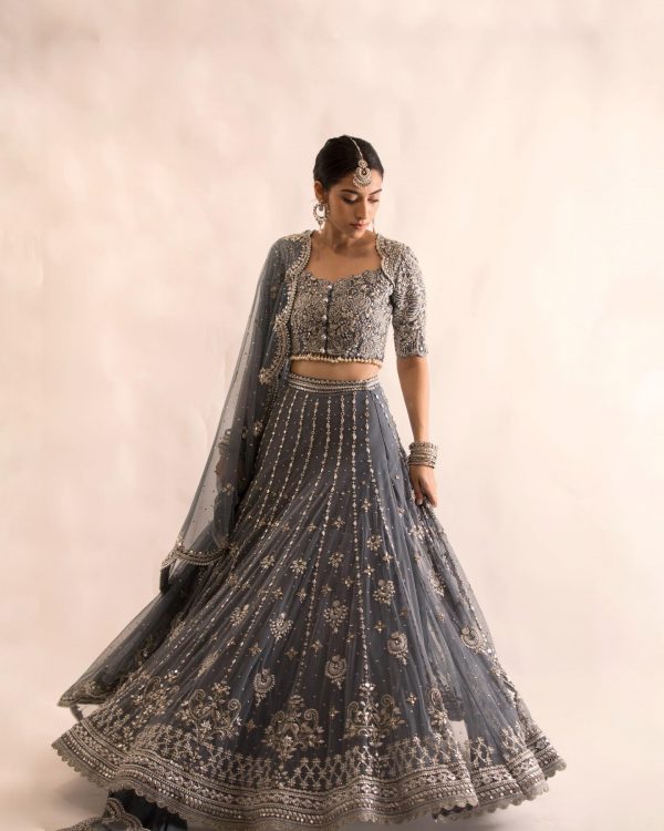 Royal Pakistani Bridal Lehenga With Choli And Dupatta