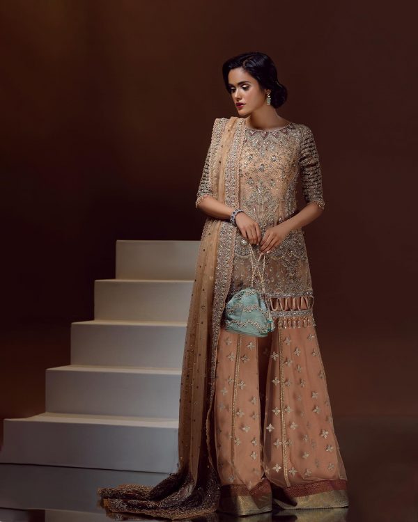 Royal Embellished Sharara Kameez Pakistani Bridal Wear